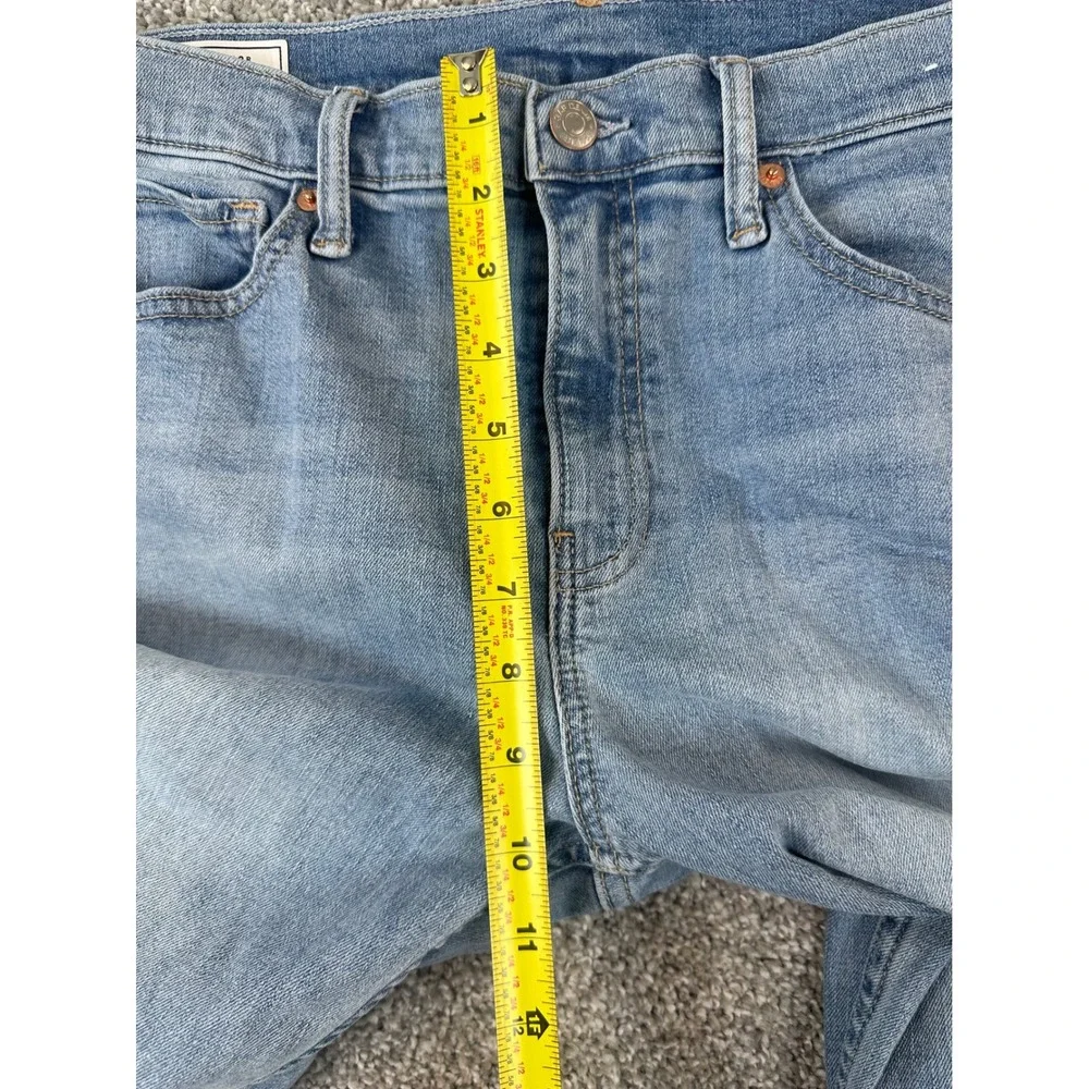 Gap Baby Boot Mid Rise Jeans Size 31 12R Tall Light Wash Raw Hem Stretch Denim - Picture 9 of 9